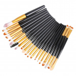 Professional gentle make-up brushes 20-Pack, Black, Gold Professional gentle make-up brushes 20-Pack, Black, Gold