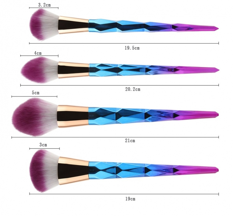 Professional gentle makeup brushes 7-Pack, Diamond Professional gentle makeup brushes 7-Pack, Diamond