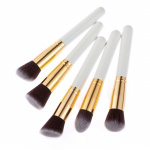Professional gentle makeup brushes 10-Pack, White