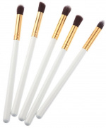 Professional gentle makeup brushes 10-Pack, White