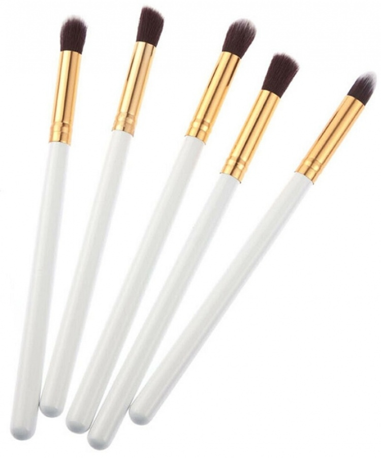 Professional gentle makeup brushes 10-Pack, White