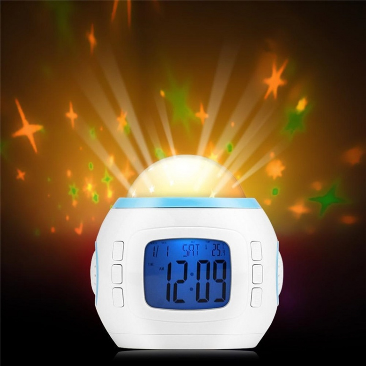 Alarm clock with night light and music, Stars Alarm clock with night light and music, Stars