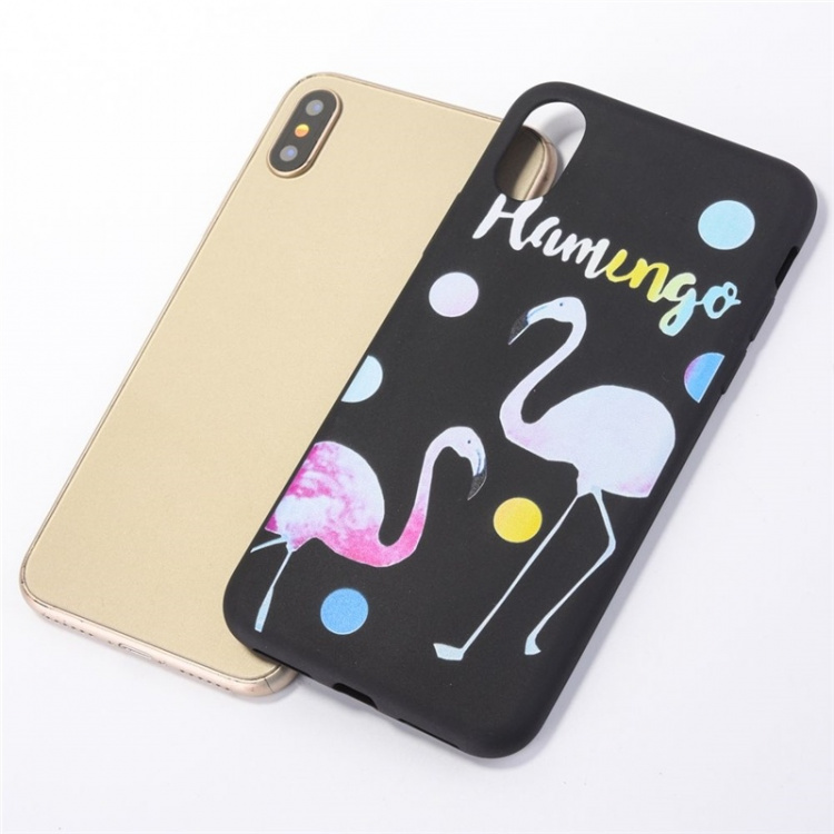 Back cover for iPhone X/XS, Flamingo