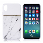 Soft TPU case for iPhone X/XS, White Marble