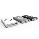 Powerbank 10000 mAh with wireless charging via Qi - White