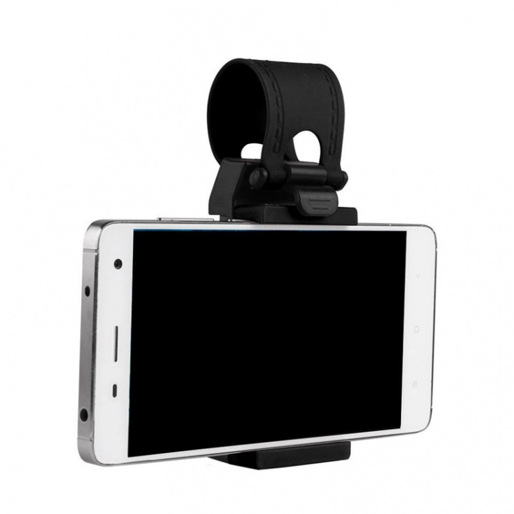 Universal mobile holder for steering wheel, Black Universal mobile holder for steering wheel, Black