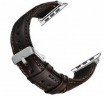Watch strap in leather imitation for Apple Watch, 42/44/45mm, Brown Watch strap in leather imitation for Apple Watch, 42/44/45mm, Brown