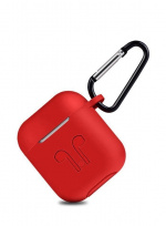 Silicone kit for Airpods, Silicone case, Strap, Silicone ear tips, Carabiner, Red. Silicone kit for Airpods, Silicone case, Strap, Silicone ear tips, Carabiner, Red.