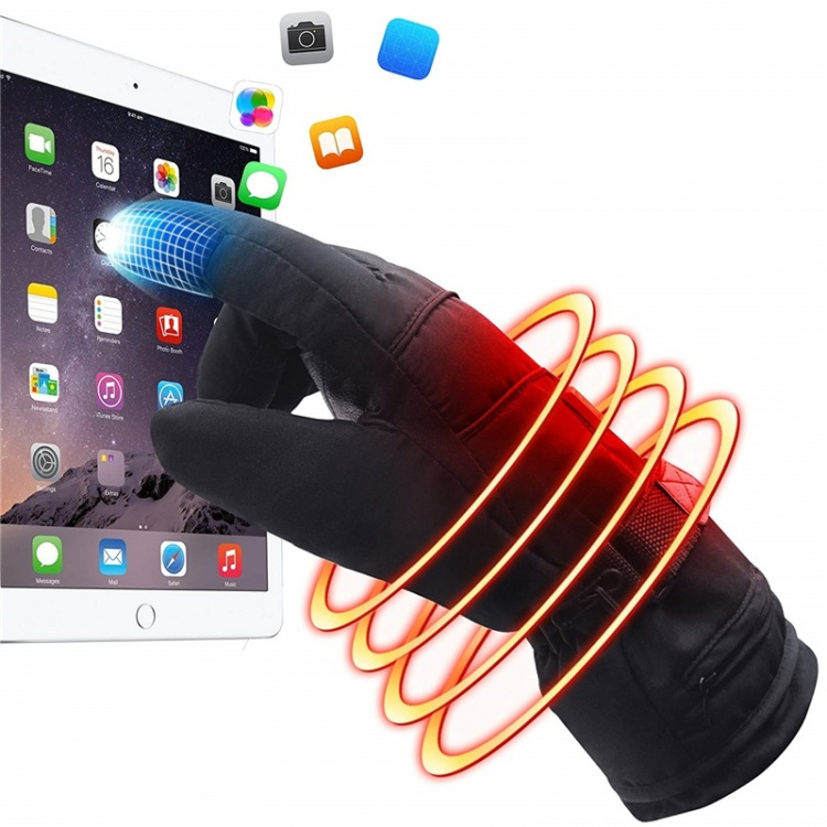 Battery-powered warming gloves for touch screens Battery-powered warming gloves for touch screens