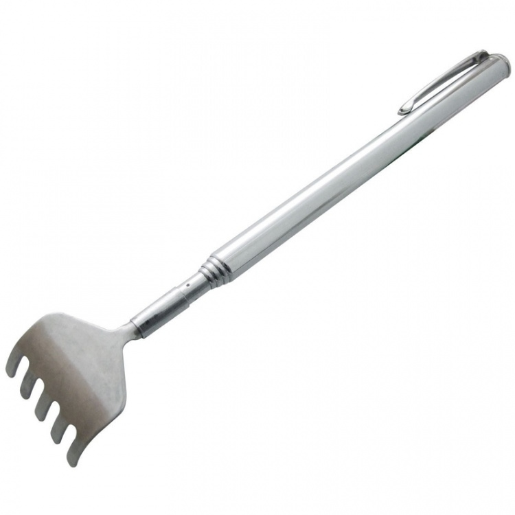 Back scratcher, Stainless steel telescopic handle Back scratcher, Stainless steel telescopic handle
