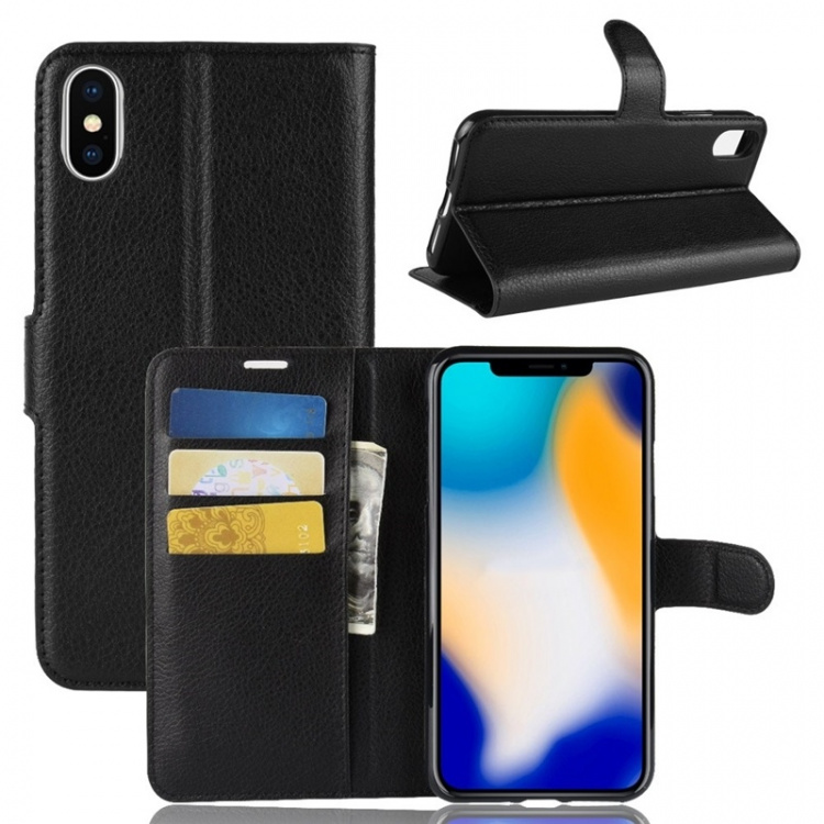 Wallet case - iPhone XS Max, Black