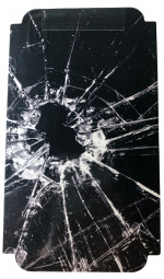 Skin for Iphone XR Shattered Glass - Black Skin for Iphone XR Shattered Glass - Black