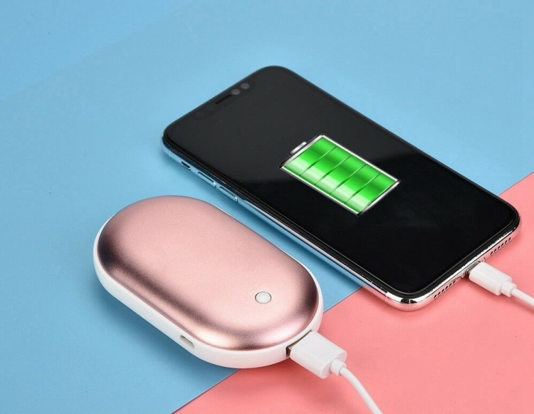 Powerbank and hand warmer in one, 5000mAh - Pink Powerbank and hand warmer in one, 5000mAh - Pink