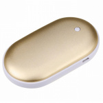 Powerbank and hand warmer in one, 5000mAh - Gold. Powerbank and hand warmer in one, 5000mAh - Gold.