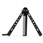 Butterfly comb, folding comb, Black Steel