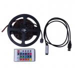 LED-strip, 1 Meter, RGB med fjärrkontroll, USB