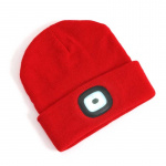 Hat with built-in LED light - red Hat with built-in LED light - red
