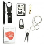Survival kit in 8 parts - Black