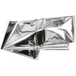 Emergency blanket in silver foil