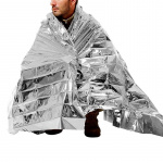 Emergency blanket in silver foil