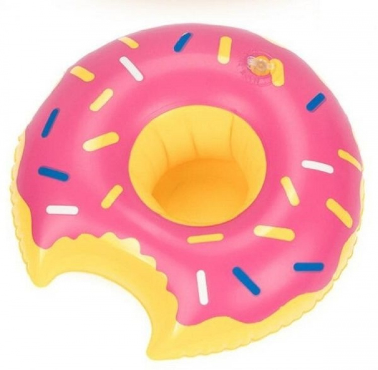 Inflatable Cup Holder - Strawberry Donut Inflatable Cup Holder - Strawberry Donut