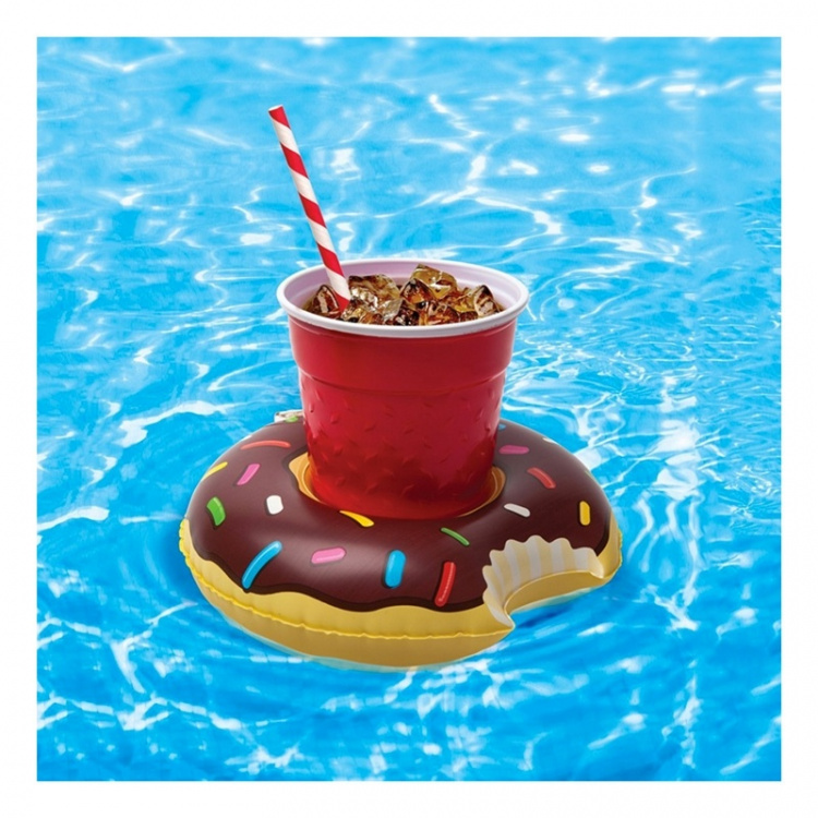 Inflatable Cup Holder - Strawberry Donut Inflatable Cup Holder - Strawberry Donut