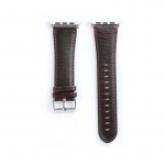Watch strap in faux leather for Apple Watch, 42/44/45mm, Dark Brown.