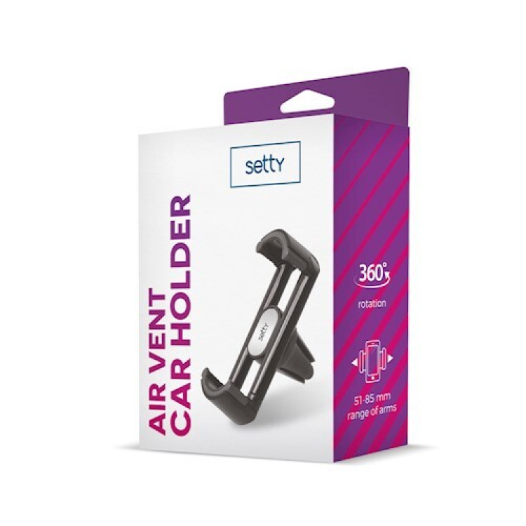Setty car holder for ventilation grille, smartphones 5.1 - 8.5cm