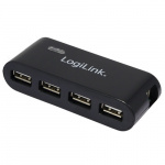 LogiLink USB 2.0-hub 4-port Svart (UA0085) LogiLink USB 2.0-hub 4-port Svart (UA0085)