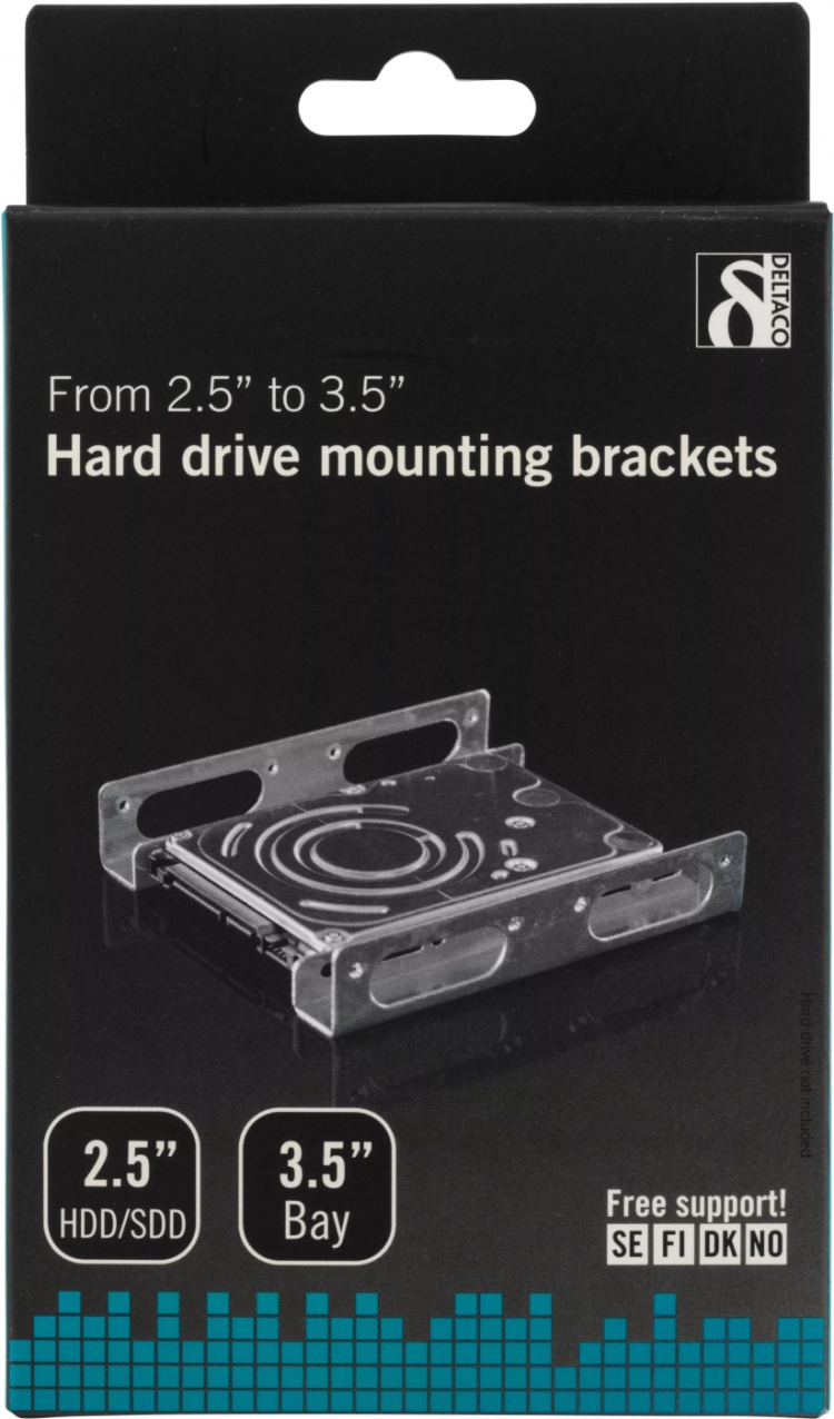 DELTACO Fästvinklar till 2,5