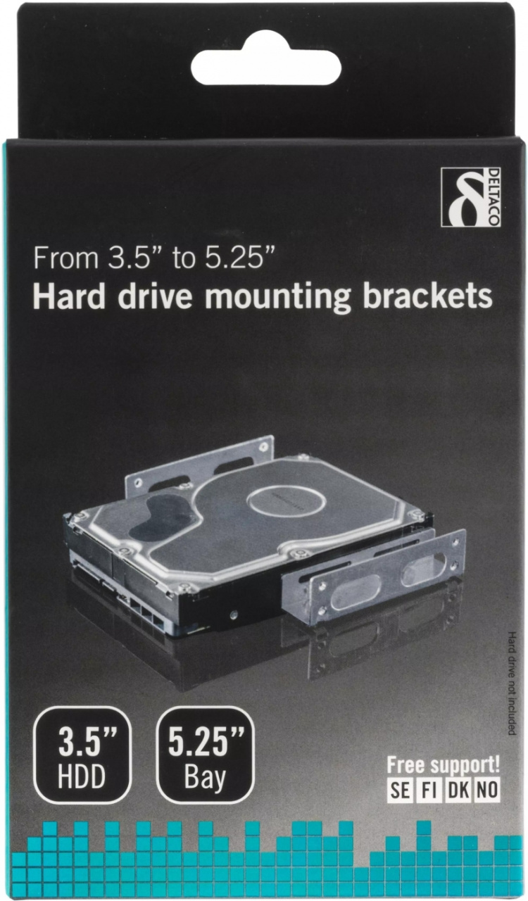 DELTACO Fästvinklar till 3,5