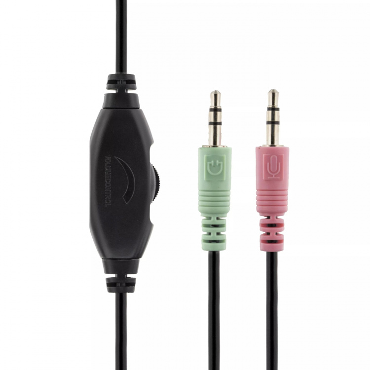 DELTACO headset, utanpåliggande, 32 Ohm, 2,5 m kabel, svart