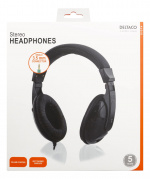 DELTACO hörlurar med volymkontroll 2,5 m kabel, svart