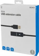 DELTACO PRIME USB förlängningskabel, aktiv, USB 2.0, 7m, svart DELTACO PRIME USB förlängningskabel, aktiv, USB 2.0, 7m, svart