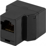 DELTACO Three-way connector 8P/8C RJ45, black<div style=
