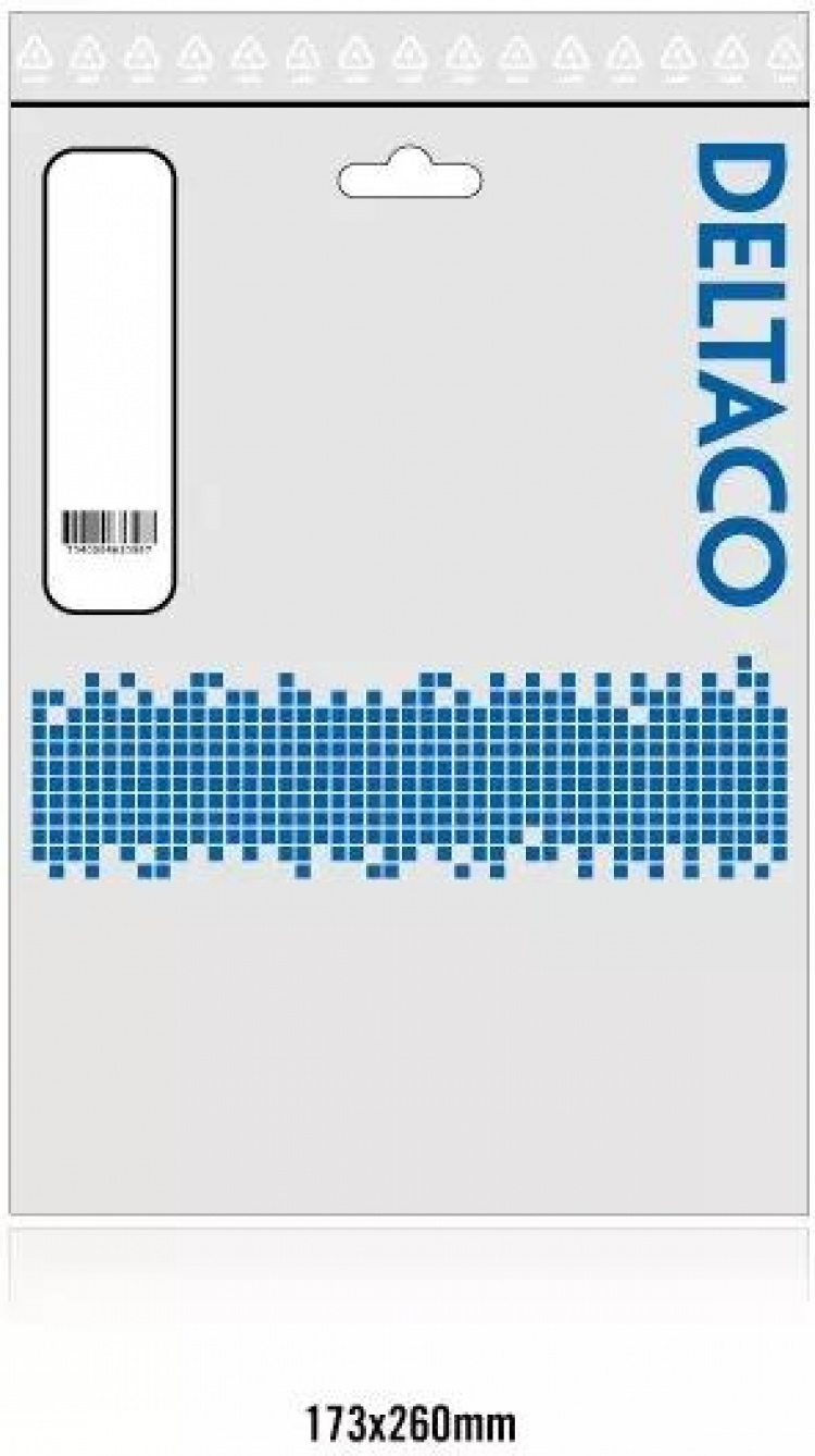 DELTACO XLR-ljudkabel, 3-pin ha - 3-pin ho, 7m, svart