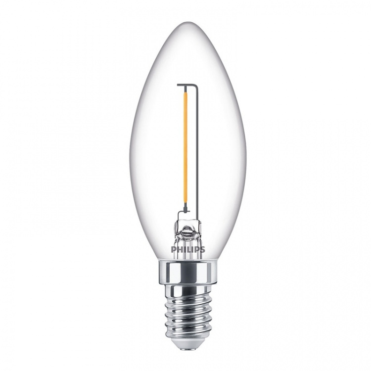 Philips LED E14 Kron 15W Klar 136lm Philips LED E14 Kron 15W Klar 136lm