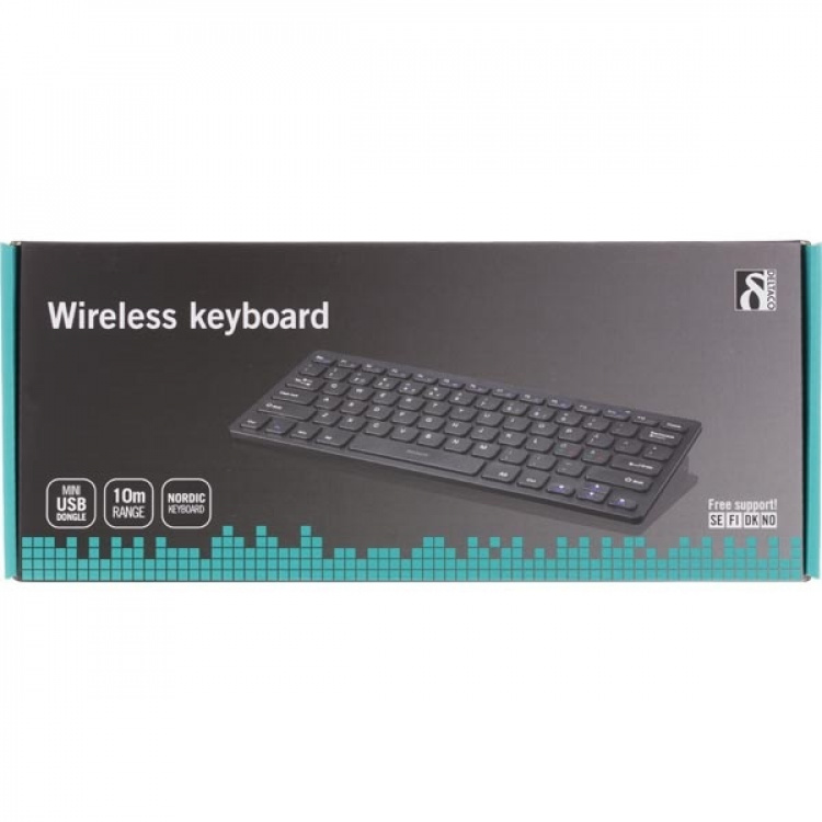 DELTACO trådlöst minitangentbord, USB, svart DELTACO trådlöst minitangentbord, USB, svart