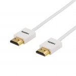 DELTACO thin HDMI cable, HDMI High Speed with Ethernet, 2m, white