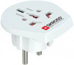 SKROSS reseadapter EMEA/US/UK till EU, ojordad, 220-250V max 16A, vit