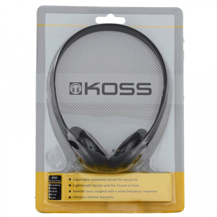 Koss Stereo OnEar Heaphone KPH7 Black