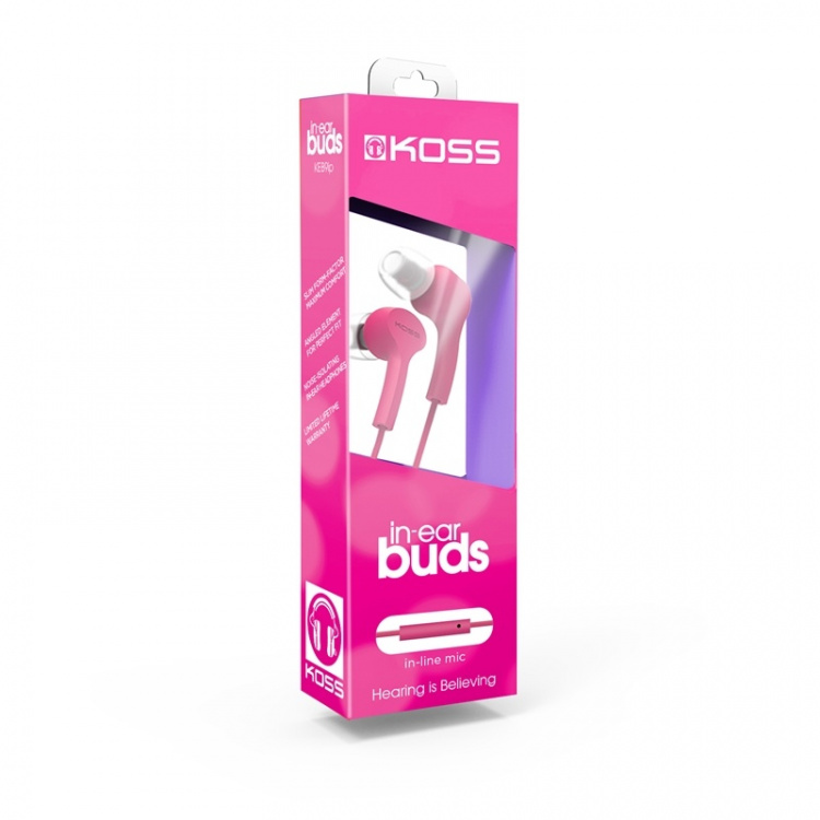 Koss Earphones KEB9iP Rosa In-Ear with one touch mic