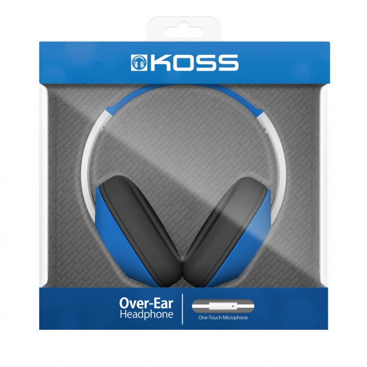 Koss Earphones UR23iB Blue Over-Ear with one touch mic Koss Earphones UR23iB Blue Over-Ear with one touch mic