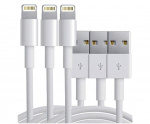 Extra High Quality USB Cables for iPhone and iPad, 1 meter (3-pack)