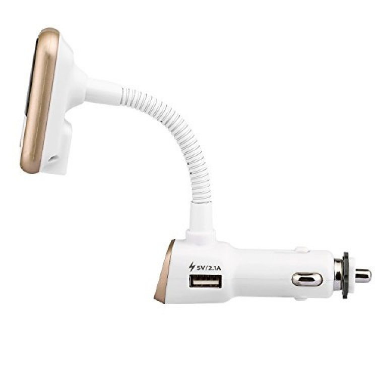 FM transmitter with Bluetooth hands-free and car charger (gold) FM transmitter with Bluetooth hands-free and car charger (gold)