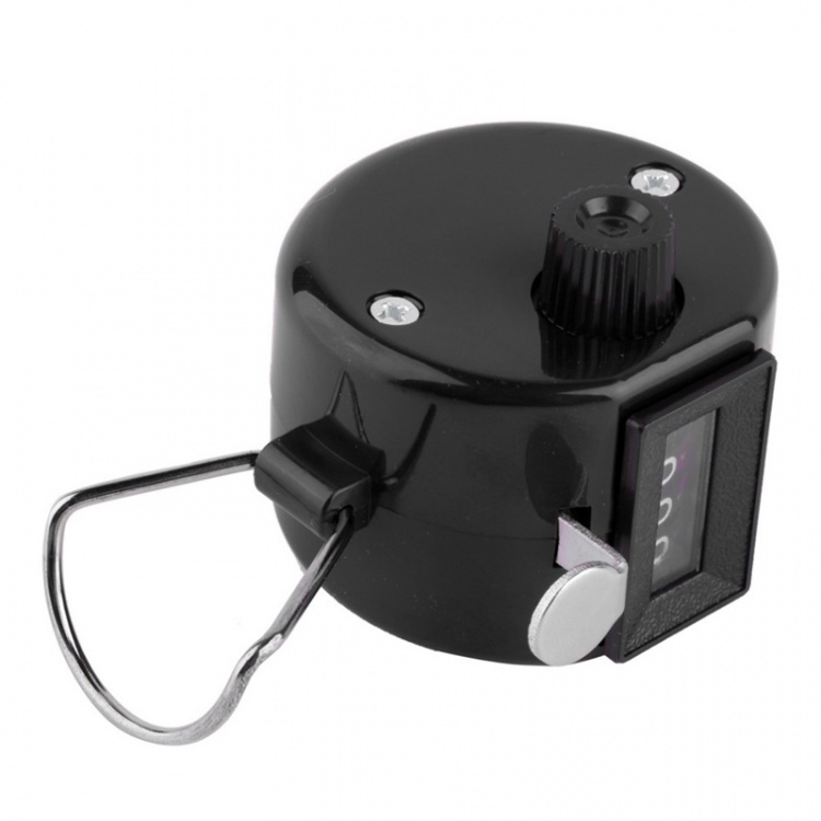 Hand calculator with four-digit counting system, Black