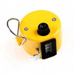 Hand counter with four-digit counter, Yellow
