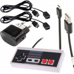 Complete accessory kit for NES Classic Mini for wired controls