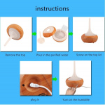 Wooden humidifier LED lamp, Light wood 240 ml Wooden humidifier LED lamp, Light wood 240 ml