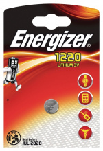 Energizer Lithium Button Cell Battery CR1220 | 3 V DC | 37 mAh | 1-Blister | Silver Energizer Lithium Button Cell Battery CR1220 | 3 V DC | 37 mAh | 1-Blister | Silver